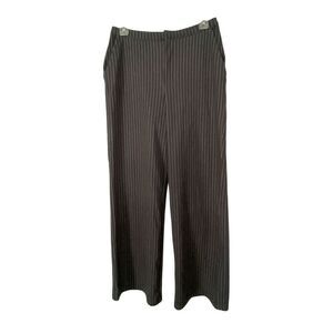 H&M Pinstriped Wide Leg Trousers Gray NWT Size Small